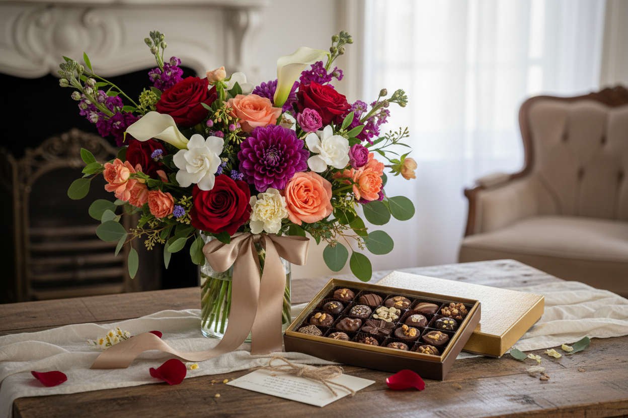 flowers and chocolates
