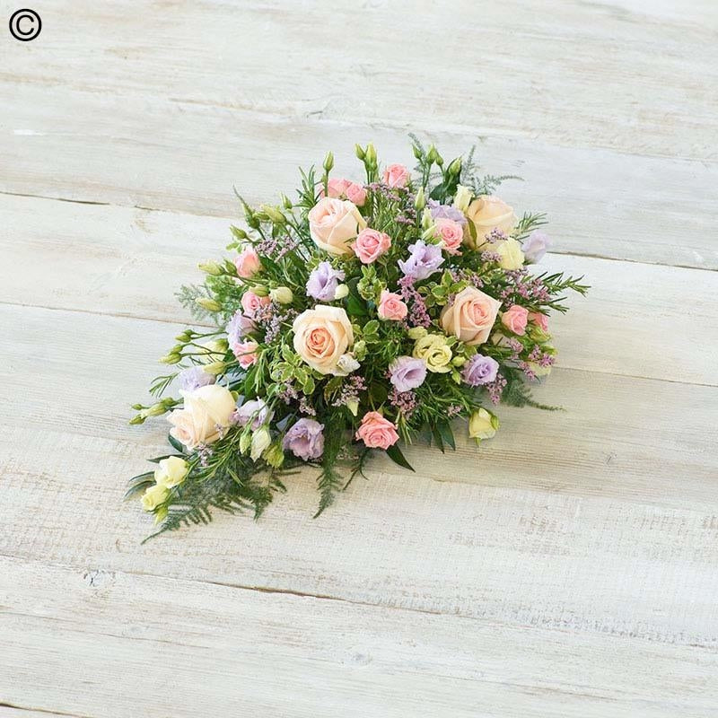 Petite Teardrop Casket Spray Pink