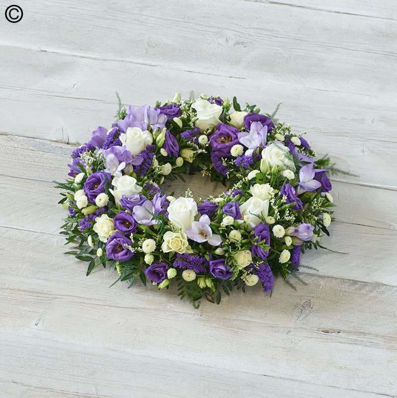 Florist Choice Blue & White Wreath